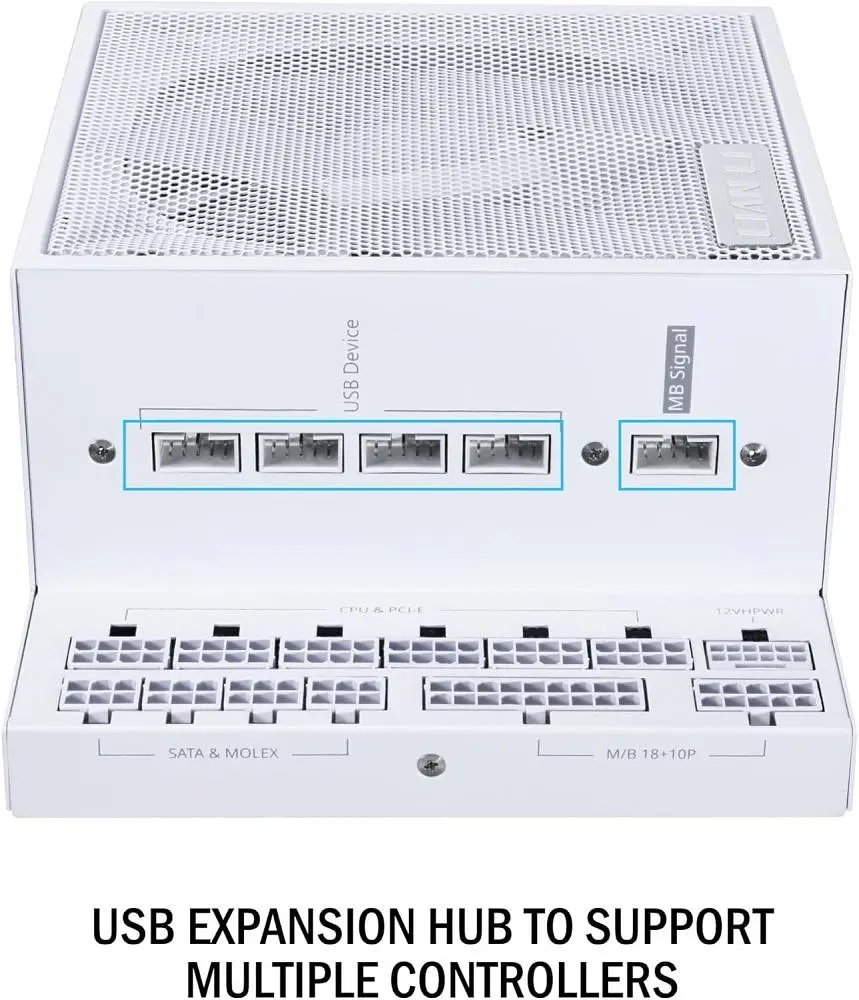 Блок питания Lian Li EDGE1300, 80 Plus Platinum, White, EU Cord (G9P.EG1300.WE00.EU) - фото 5