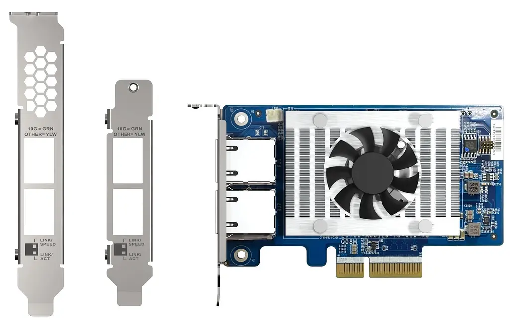 Мережева карта QNAP Dual-port RJ45 10GbE network expansion card PCIe 3.0 x4 (QXG-10G2T-X710) - фото 5
