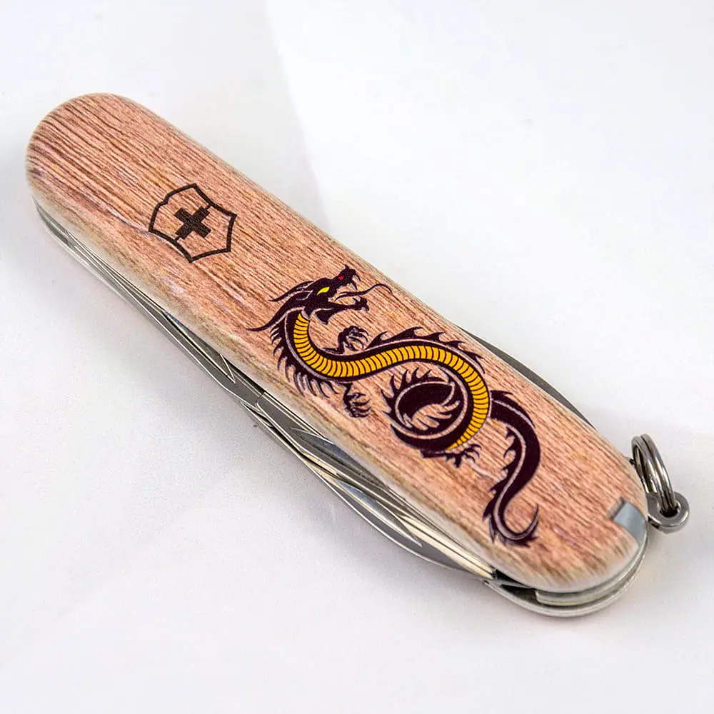 Ніж Victorinox Spartan Zodiac 91мм 12функ Дерев'яний дракон - фото 2