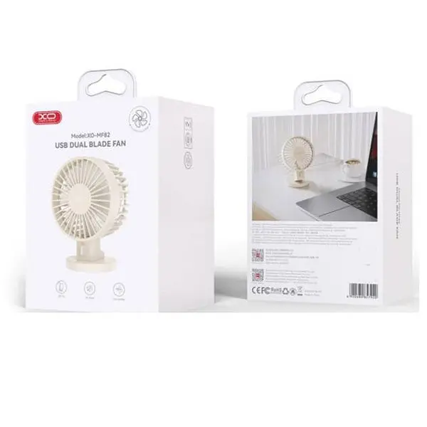 Вентилятор XO MF82 Desktop USB Dual Blade Fan настольный бежевый - фото 5