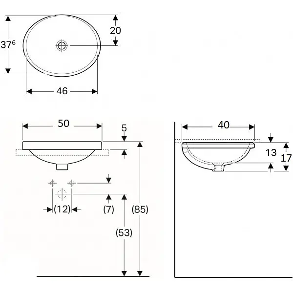 Раковина Geberit VariForm 50 500.711.01.2, Білий - фото 3