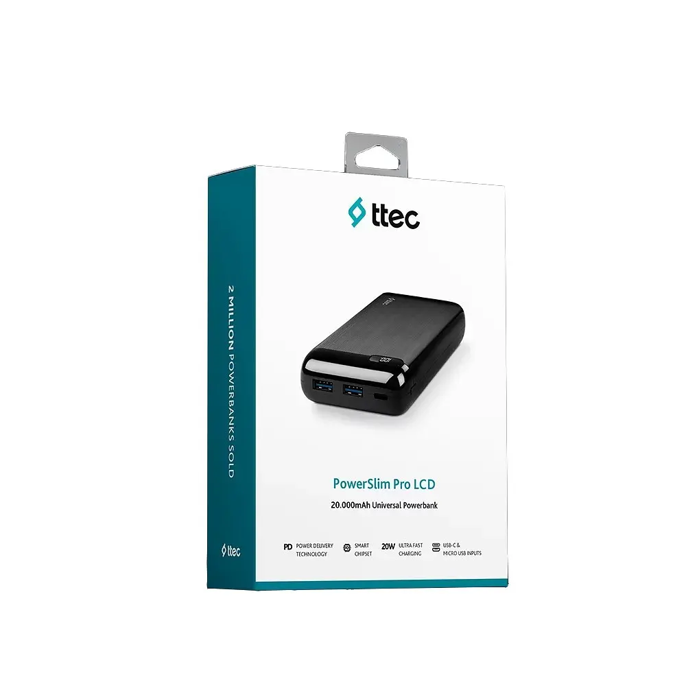 Универсальная мобильная батарея Ttec 20000mAh LCD PD Black (2BB186S) - фото 5