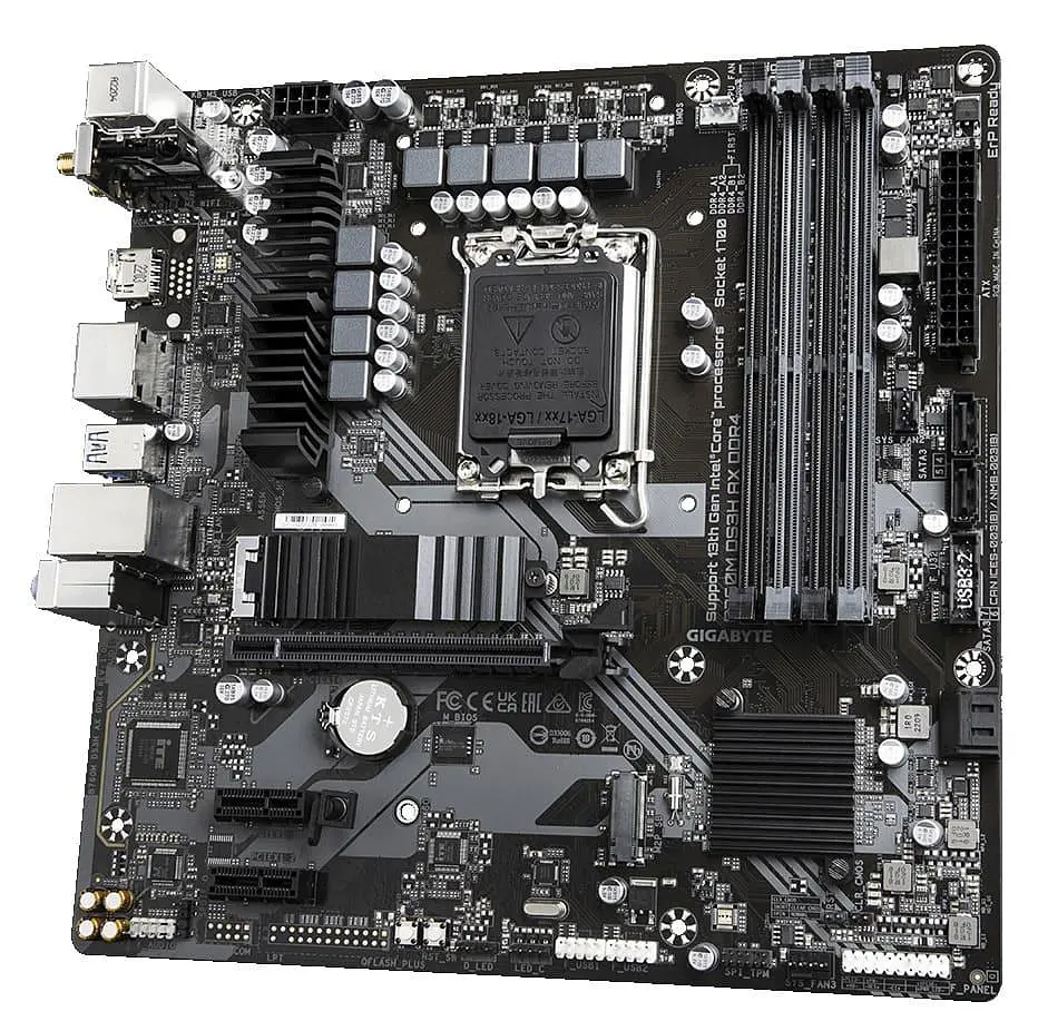 Материнская плата Gigabyte B760M DS3H AX DDR4 (B760M DS3H AX DDR4) (Socket 1700, Intel B760, Micro-ATX) - фото 2