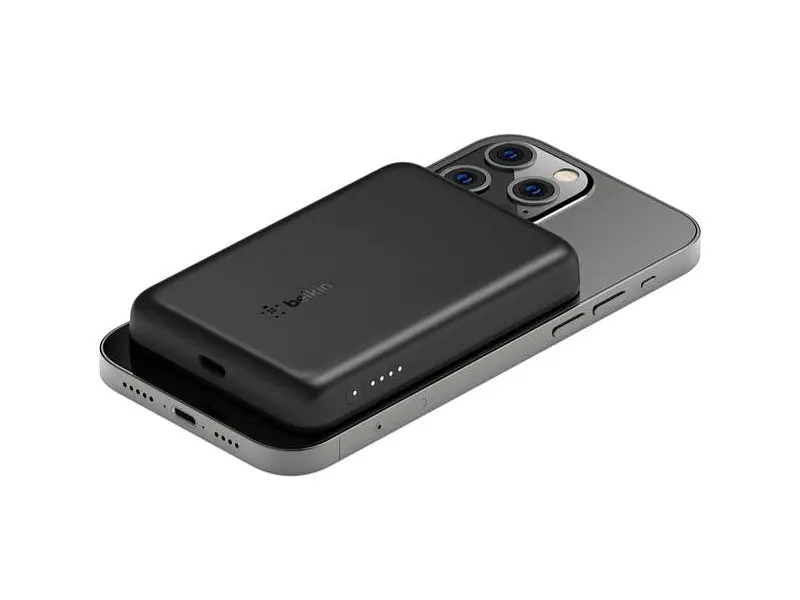 Зовнішній акумулятор (павербанк) Belkin MagSafe 2500mAh Wireless Power Bank black (BPD002BTBK) - фото 4