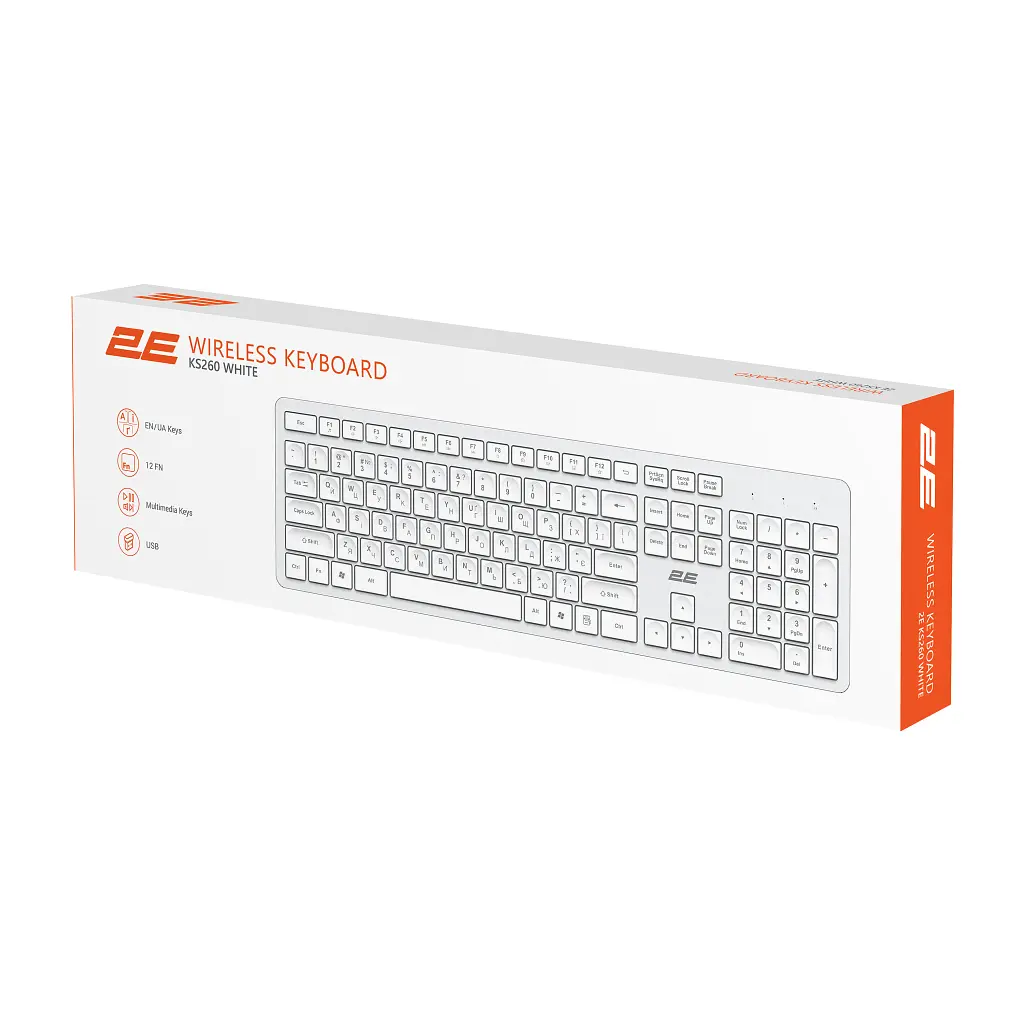 Клавіатура 2E KS260 106key Wireless UA White (2E-KS260WWH_UA) - фото 9