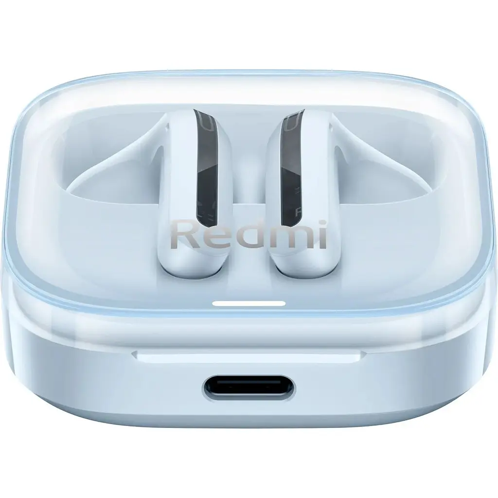Навушники Xiaomi Redmi Buds 6 Active transparent blue (M2344E1 / BHR8394GL) (Global Version) - фото 2