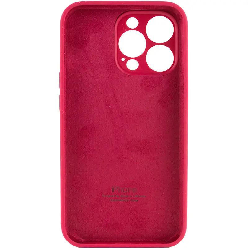 Чохол Silicone Case Full Camera Protective AA для Apple iPhone 14 Pro 6.1" Червоний / Rose Red - фото 2