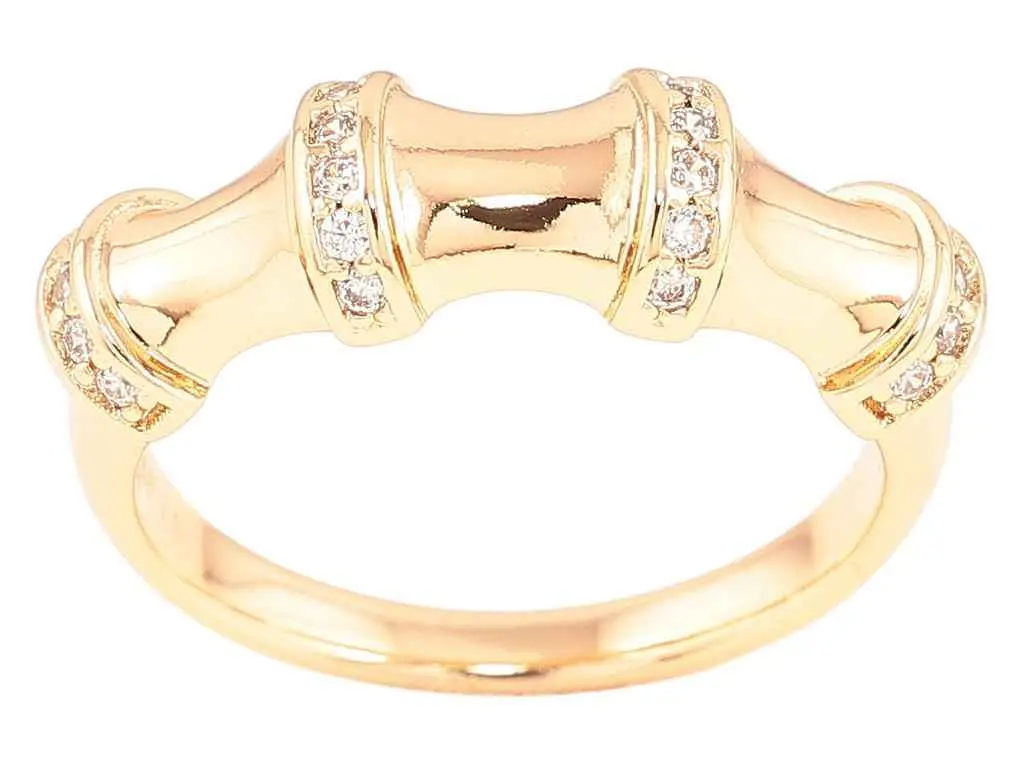 Каблучка XUPING Позолота 18K "Декоративний візерунок з цирконієм" (261007) р.19 - фото 2