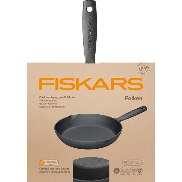 Сковорода чавунна Fiskars Folken 24 см (1075700) - фото 4