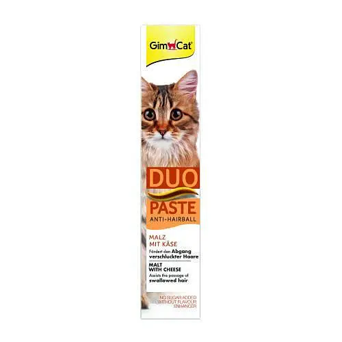 Паста для котів з чутливим травленням GimCat Duo Paste Anti-hairball malt with cheese мальт і сир, 50 г - фото 3