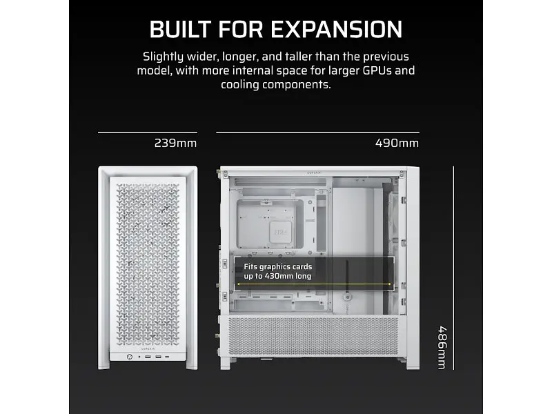 Корпус Corsair Frame 4000D RS White (CC-9011313-WW) - фото 4