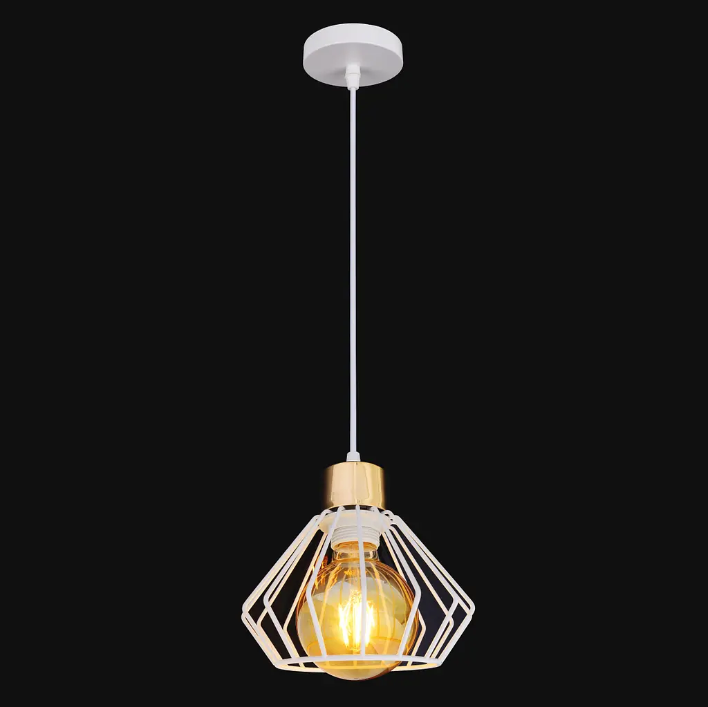 Люстра подвесная Brille Е27 60W WH (BL-393S/1) - фото 4