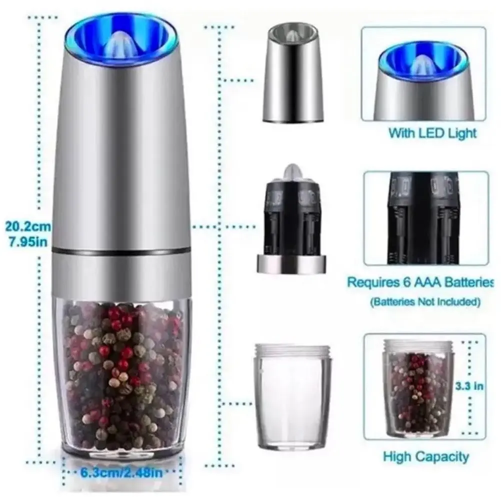 Подрібнювач Magio MG-210 гравітаційний з керамічними жорнами інноваційний млин для спецій ААА 6 шт. - фото 7