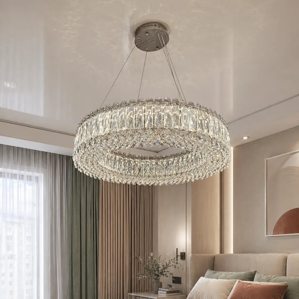 Кришталева підвісна LED-люстра Linisoln 8693-600 70W 60 см до 17 м2 - фото 2