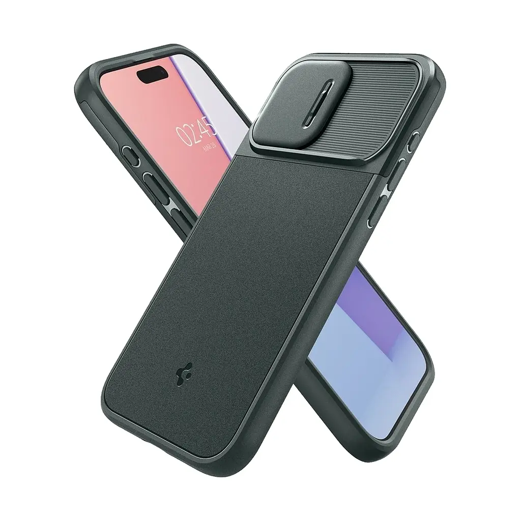 Чехол Spigen Optik Armor MagSafe для iPhone 15 Pro Abyss Green (ACS06739) + защитное стекло - фото 12