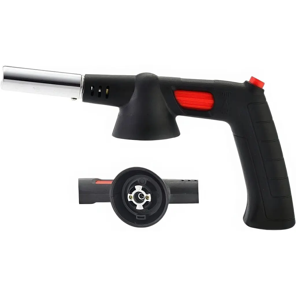 Горелка газовая Virok с цанговым соединением, ручкой, пьезоподжигом и керамическим соплом (44V182) - фото 2