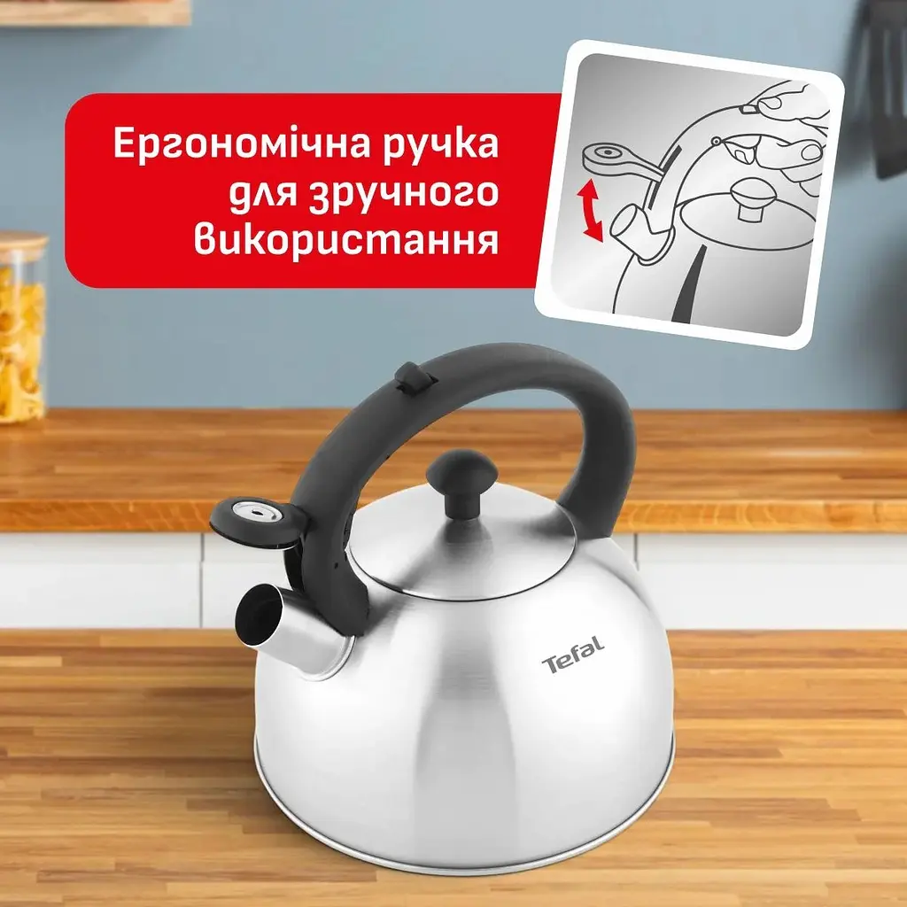 Чайник зі свистком Tefal Duetto+ 2.5 л сірий (N4210310) - фото 5