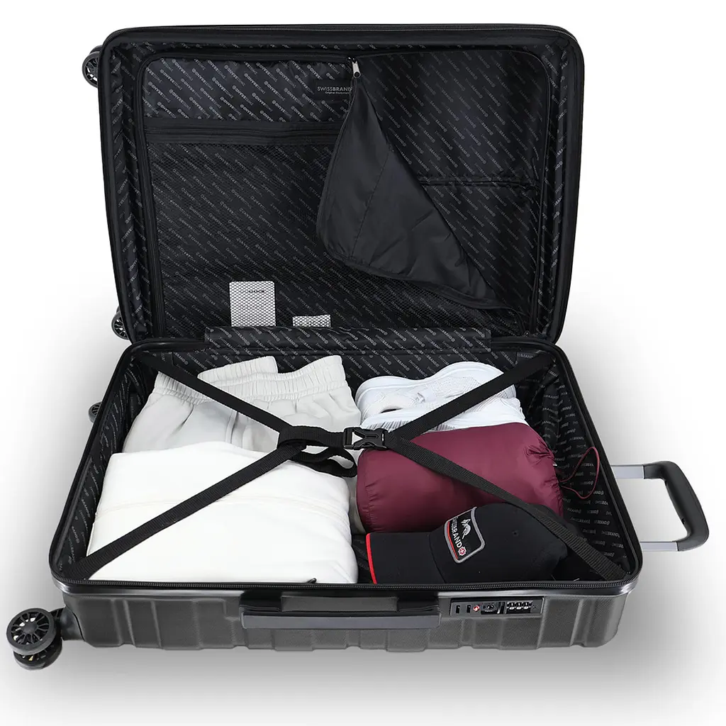 Валіза велика Swissbrand Freya (L) Premium Grade ABS-Plastic Charcoal (SWB_LHFRE174L) - фото 2