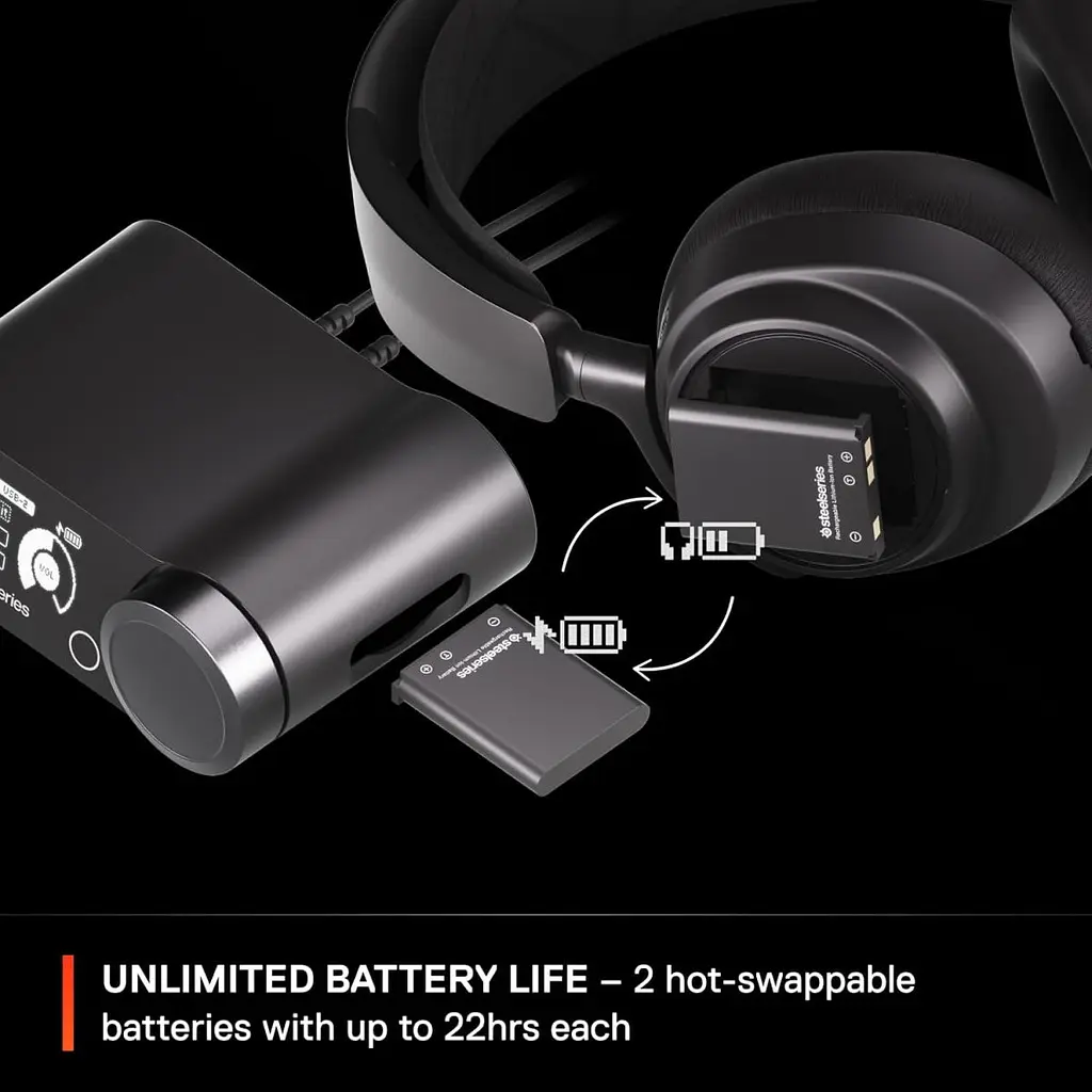 Игровая гарнитура SteelSeries Arctis Nova Pro Wireless P Black PC/PS/SW/MAC/MOB (61522) - фото 3