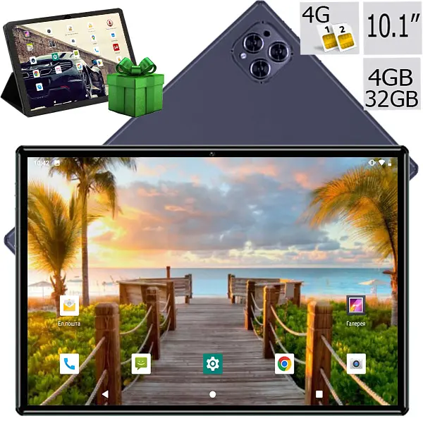 Планшет-телефон Hoozo Elit Tab 10 LTE Deep purple 4/32 DUAL SIM 10.1" IPS + Чохол у ПОДАРУНОК - фото 2