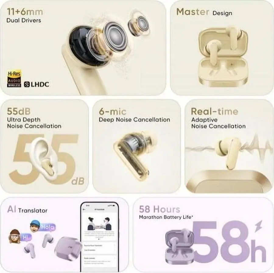 Навушники Realme Buds Air 8 Master Grey - фото 5