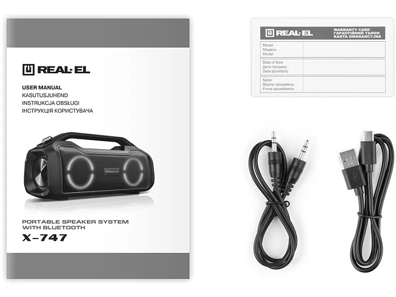 Портативна акустика REAL-EL X-747 Black (EL121600013) - фото 6
