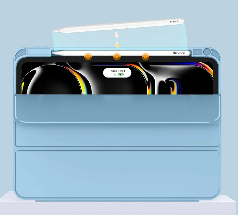 Чехол-книжка CDK для Apple iPad Pro 12.9" 4gen 2020 экокожа/силикон Smart Case cлот cтилус(017899) white - фото 3