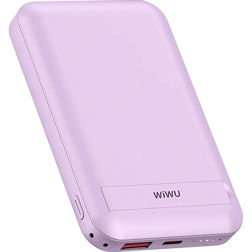 Внешний аккумулятор Wiwu Snap Cube Magnetic Wireless Charger 10000mAh Purple [6936686409391] [104332] - фото 2