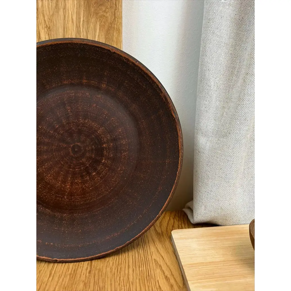 Тарілка 21 см керамічна (глиняна) Гладка - фото 6