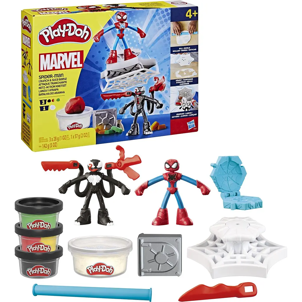Набор для творчества Hasbro Play-Doh Marvel с массой для лепки Человек-паук (F9827) - фото 2