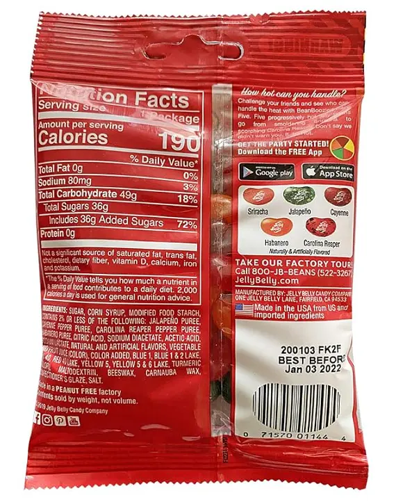 Екстремально гострі цукерки Jelly Belly Bean Boozled Flaming Five Challenge 53г - фото 8