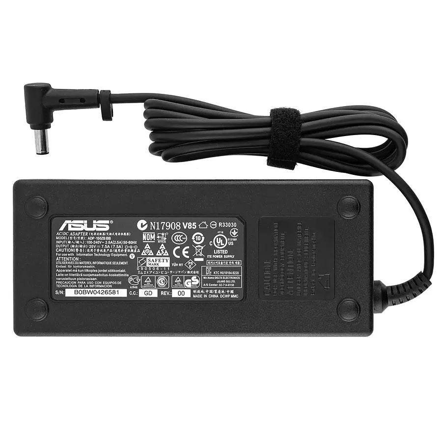 БЖ для ноутбука Asus 20V 7.5A 150W 6.0*3.7мм-PIN чорний RECTANGULAR - фото 2
