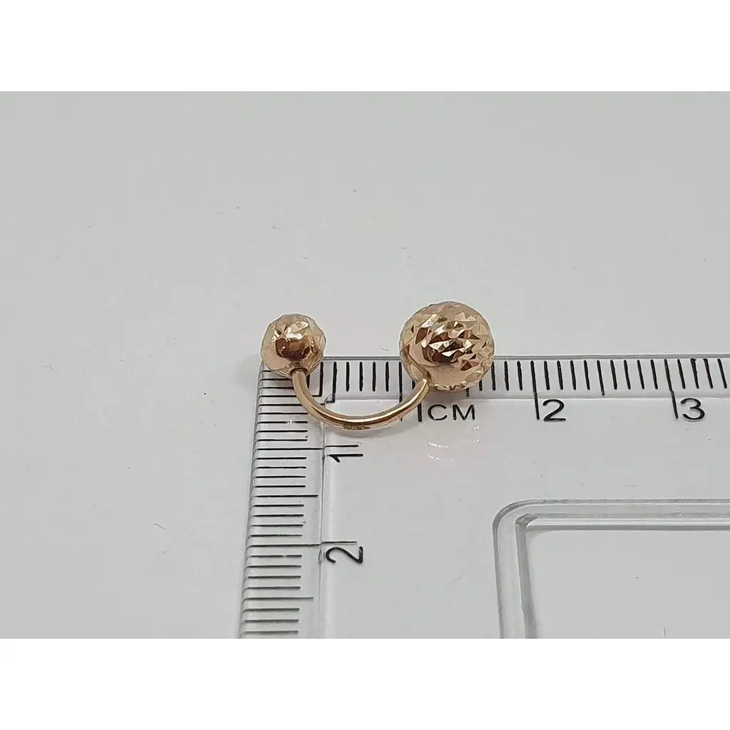 Золотая серьга-пирсинг Favoritum. 310129_7_А - фото 5