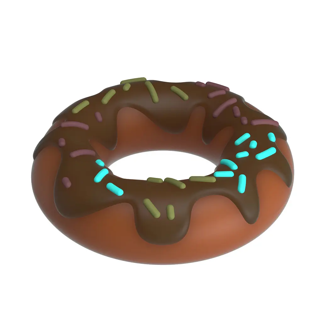 Ерекційне кільце Pretty Love Choco Super Donut різнобарвне - фото 4