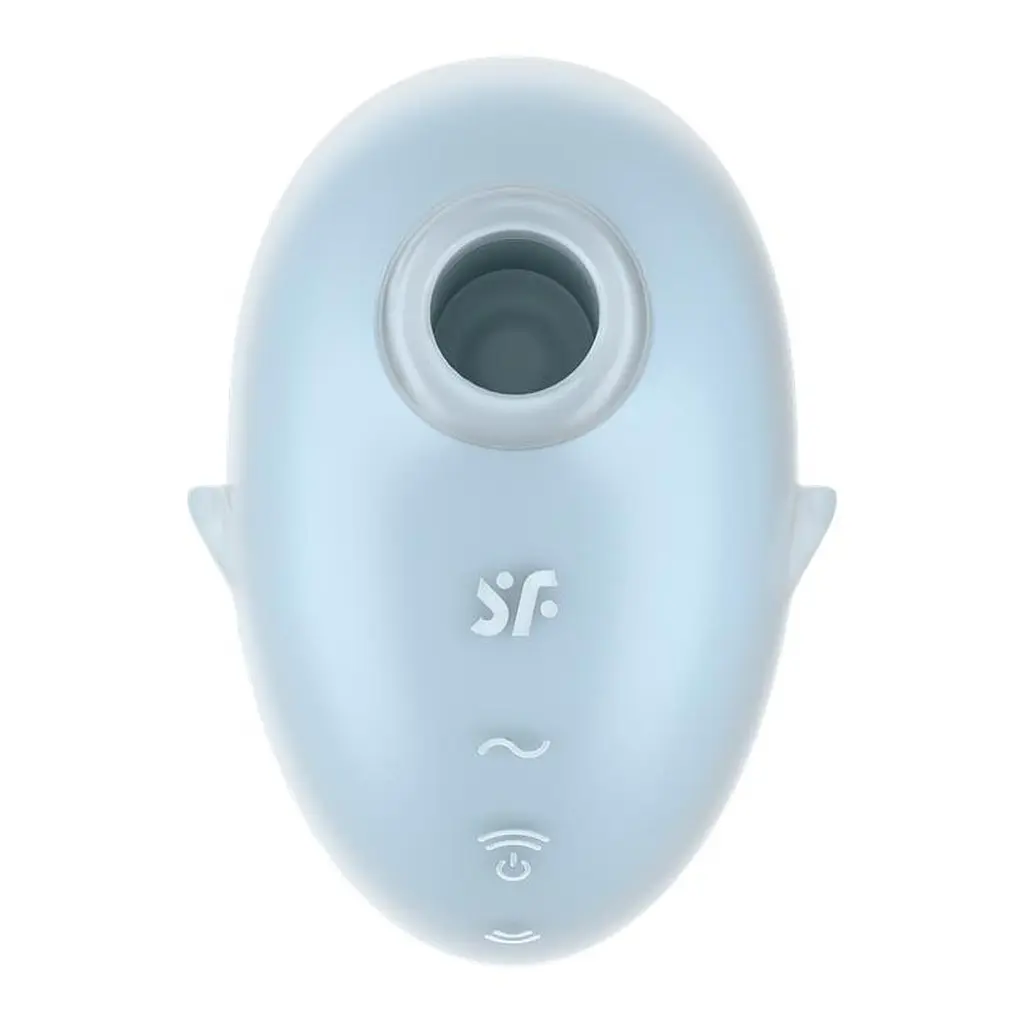 Вакуумный стимулятор клитора с вибрацией Satisfyer Cutie Ghost голубой - фото 2