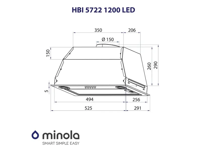 Витяжка Minola HBI 5722 BL 1200 LED - фото 10
