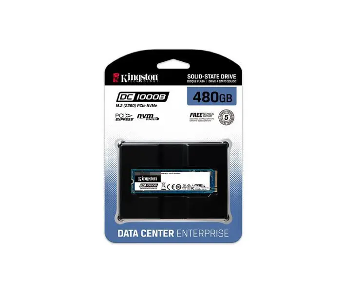 Накопитель скоростной SSD 480 GB M.2 NVMe Kingston DC1000 M.2 2280 PCIe 3.0 x4 3D TLC (SEDC1000BM8/480G) - фото 2