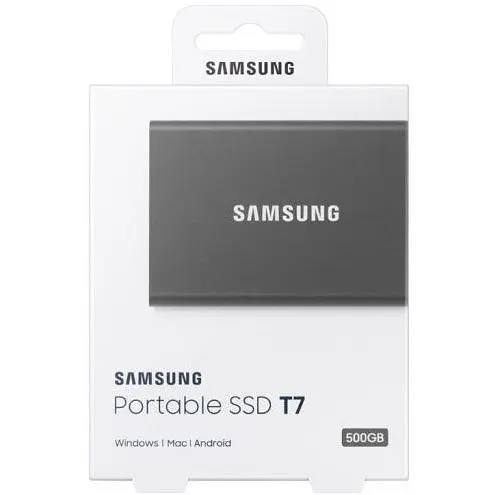 Зовнішній SSD накопичувач Samsung T7 500 GB Titan [MU-PC500T/WW] Gray [71859] - фото 8