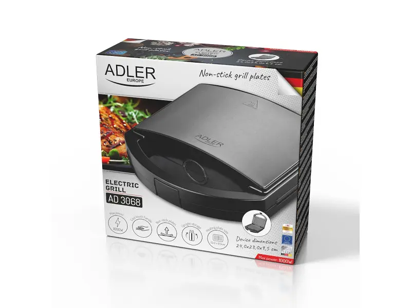 Електрогриль притискний Adler AD 3068 - фото 12