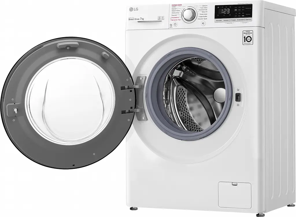 Пральна машина LG з фронтальним завантаженням F2V3HS6W, 7кг, 1200, A+++, Пар, глибина 45см, Дисплей, Інвертор, Білий (F2V3HS6W) - фото 5