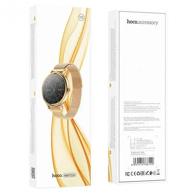 Умные часы Hoco Y8 Smart sports watch (Rose Gold) - фото 5