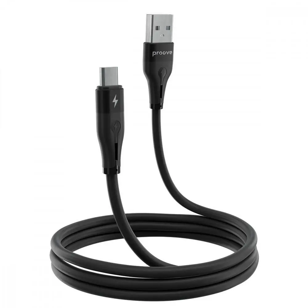 Кабель Proove Soft Silicone USB to Micro USB 2.4A (1m) black (CCSO20001301) - фото 4