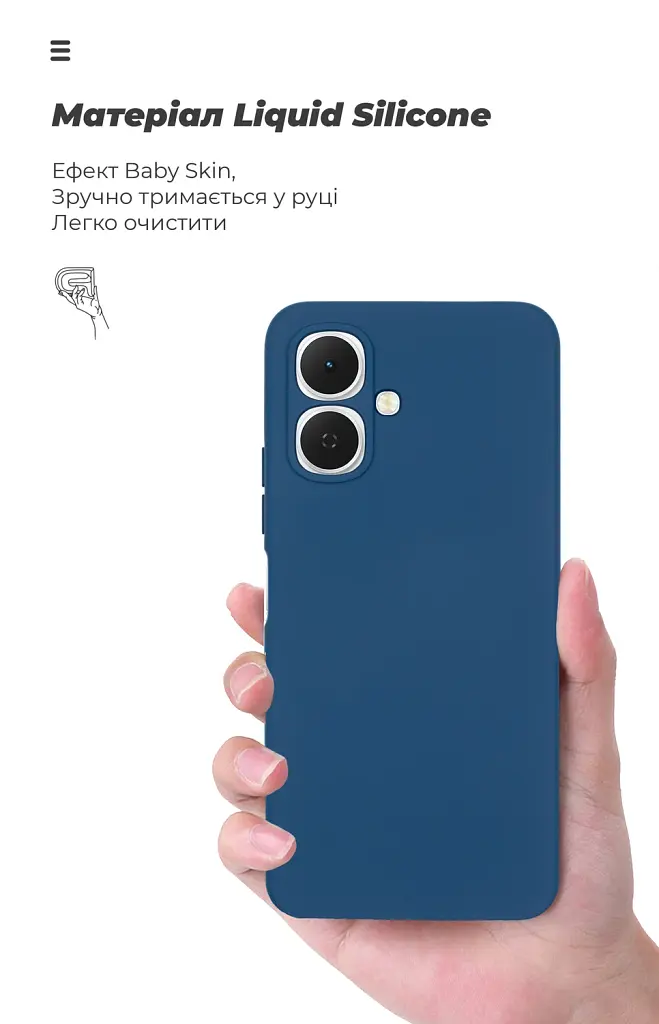 Чехол ArmorStandart ICON для Tecno Spark Go 2 4G Camera cover Dark Blue - фото 7