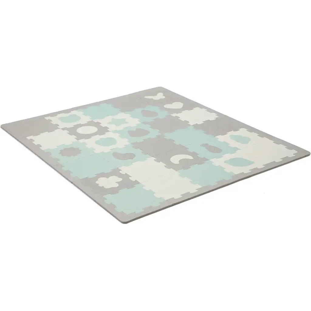 Килимок-пазл Kinderkraft Luno Shapes Mint 30 елементів (KPLUSH00MIN0000) - фото 2