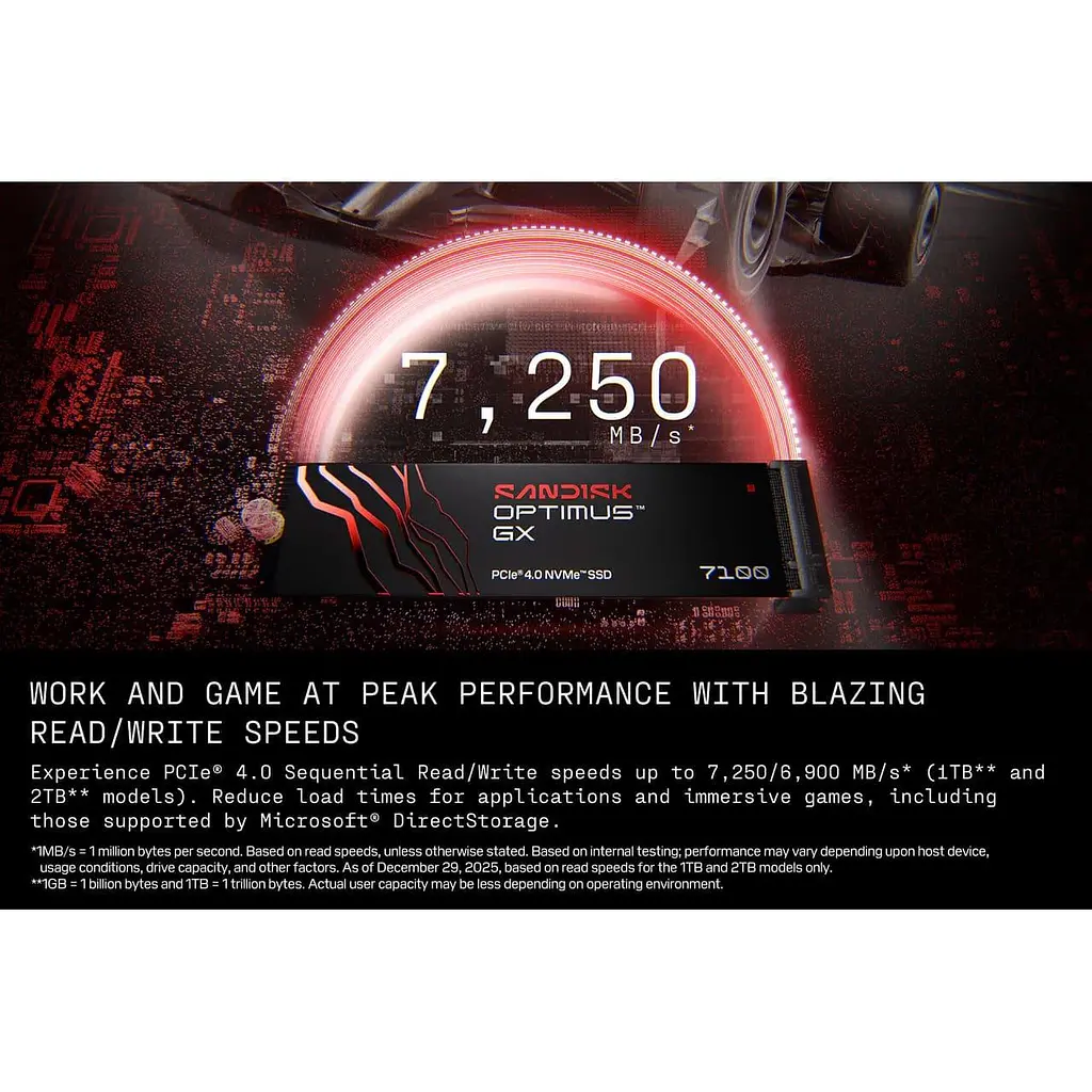 Накопитель SSD Sandisk m.2 NVMe 500GB GX 7100 PCI-E 4.0 (SDSP71500GAN-000E0) - фото 3