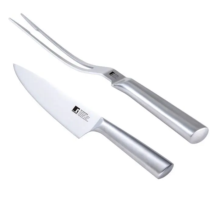 Набір ніж та виделка для м'яса Bergner Bbq lovers 2 предмети (BG-40220-MM) - фото 4
