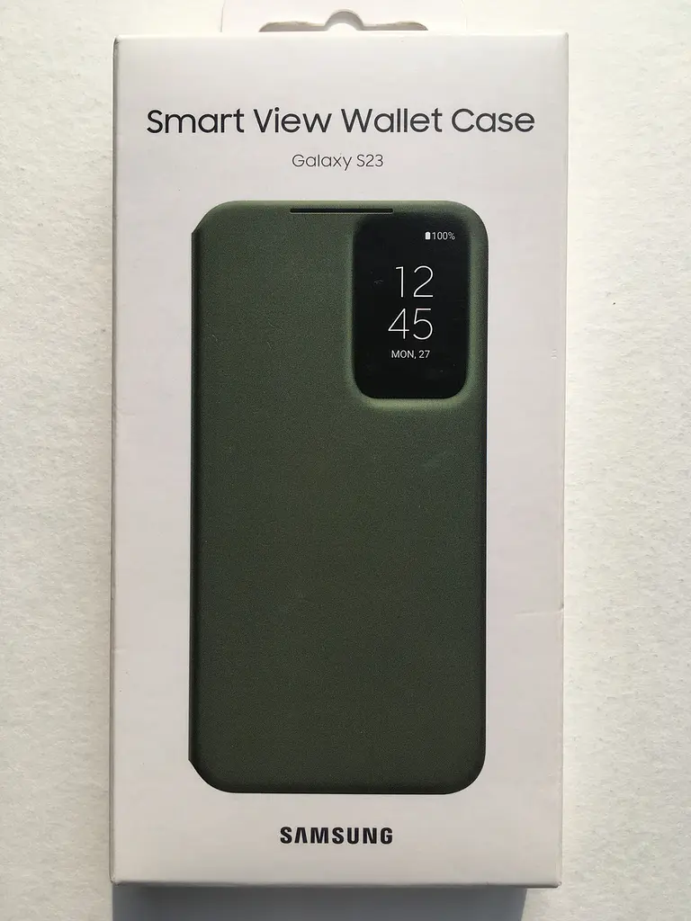 Оригінальний чохол-книжка для Samsung Galaxy S23 (6.1") S-View Clear View Cover Smart EF-ZS911CGEGRU Khaki - фото 8