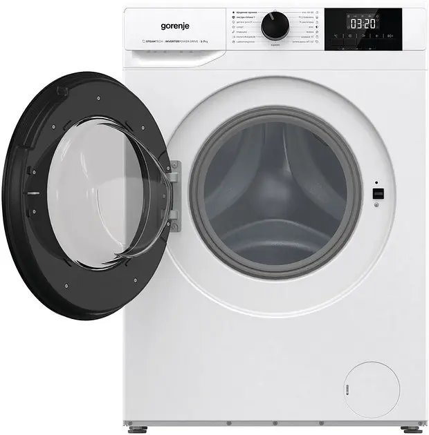 Стиральная машина Gorenje фронтальная, 7 кг, 1200, A++, 43,5 см, дисплей, пар, инвертор, белый - фото 4