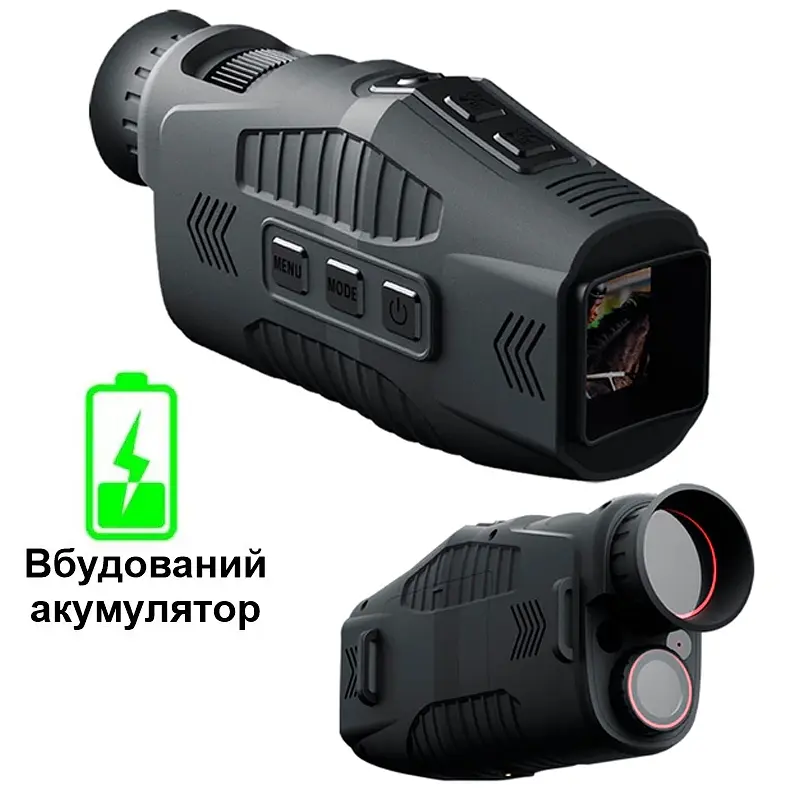 Монокуляр нічного бачення ПНБ з 10Х зумом та відео фото записом Nectronix R11B, з акумулятором (100978) - фото 2