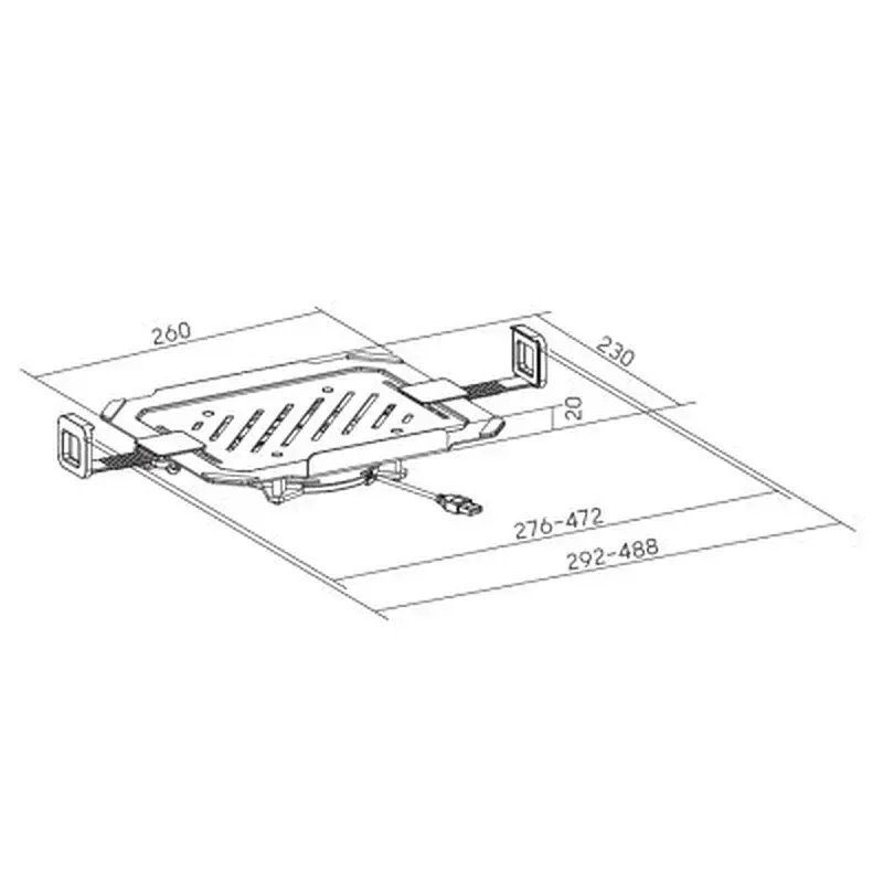 Підставка до ноутбука OfficePro для кронштейнів VESA 75x75, 100x100 + RGB (LH474B) - фото 4